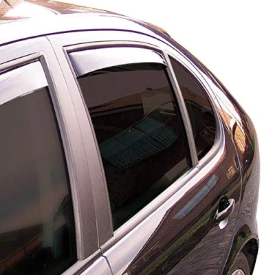 Abbildung von ClimAir Car Comfort Windabweiser Master Schwarz (Hinten) kompatibel mit Peugeot 3008 II 5 türer 2016