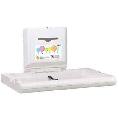 Abbildung von Mediclinics Baby Wandwickeltisch CP0016H horizontal Biocote® Schutz Kunststoff weiß