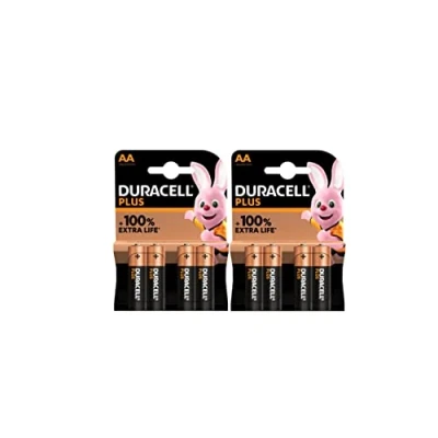 Abbildung von 8 x Duracell AA Plus Alkaline (2 Blisterpackungen mit je 4 Batterien), Batterien