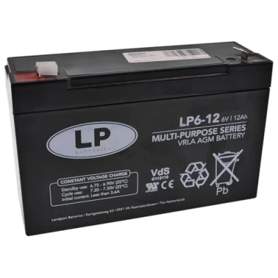 Abbildung von LP BATTERIES NSA LP6 12 T1 6V 12AH AGM Akku Vlies Batterie VRLA Zyklenfest Wartungsfrei für Elektro Spielzeug Alarm Brandmeldeanlage Notstrom USV UPS