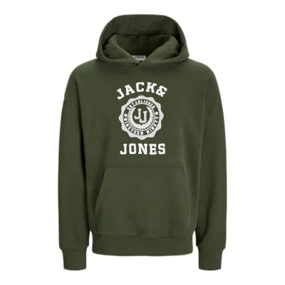 Abbildung von JACK &amp; JONES Herren Hoodie Kapuzenpullover JJVICTO Sweat Hood 12256815,Kombu Green,L