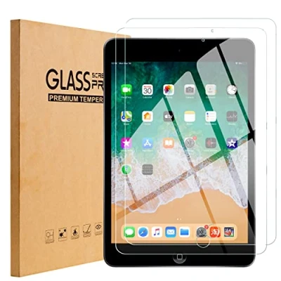 Abbildung von TopEsct [2 Stück] Schutzfolie Kompatibel mit IPad 9,7 Zoll (2018/2017 Modell),9H Hartglas Glas Displayschutzfolie für 6./5.Generation,iPad Air 1,iPad 2