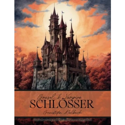 Abbildung von Grusel &amp; Vampire Schlösser Graustufen Malbuch für Erwachsene und Jugendliche: Grayscale Coloring Book