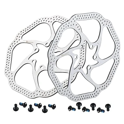 Abbildung von Dymoece Fahrrad Bremsscheibe 160mm/180mm 6 Loch Kompatibel mit Mountainbike MTB Rennrad BMX