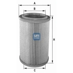Abbildung von UFI 27.074.00 Luftfilter 172mm 125mm Filtereinsatz SUZUKI: Samurai SUV, LJ 80, SJ 410 SUV Cabrio