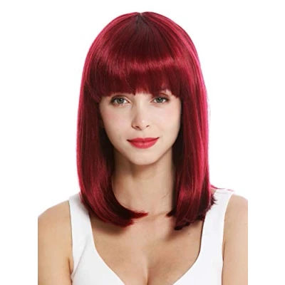 Abbildung von WIG ME UP VK 1 118H99J Perücke Damenperücke kurz schulterlang Longbob Pony glatt Rot Violett Mix