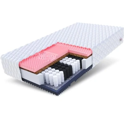 Abbildung von GINASO Memory Foam Matratze Atmungsaktive 7 Zonen Taschenfederkernmatratze Kokos Allergiker Höhe 22 cm H3/H4 mittelhart/hart (60 120 kg) waschbarer Bezug Premium Jersey (180 x 200 cm, 22)