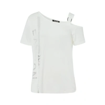 Abbildung von Tuzzi MIT Asymmetrischen Ausschnitt Tshirt print, Damen, Größe: 42, Ecru