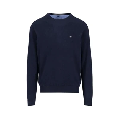 Abbildung von FYNCH HATTON Feinstrickpullover mit Rundhalsausschnitt Navy / 3XL