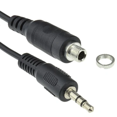 Abbildung von kenable 3,5 mm Stereo Panel Montage Buchse Zum Klinkenstecker Stecker Kabel Anschlusskabel 3 m [3 Meter/3m]