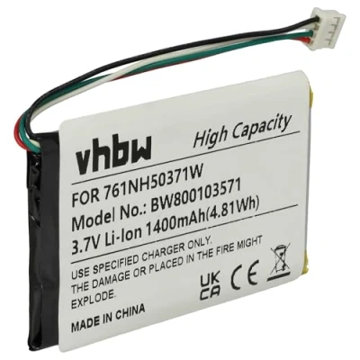 Abbildung von vhbw Akku kompatibel mit Navigon 8110, 8130, 8310 GPS Navigation Navi (1300mAh, 3,7V, Li Polymer)