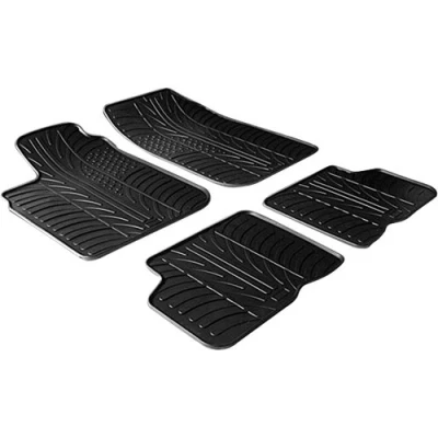 Abbildung von Gledring 0170 Fußmattensatz Gummi vorne und hinten 4 schwarz 750mm 550mm DACIA: Logan I Limousine