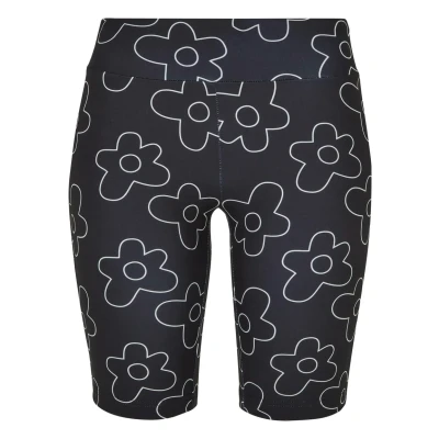 Abbildung von Urban Classics HIGH Waist AOP TECH Cycle Shorts, Damen, Größe: 4XL, Blackflower