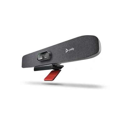 Abbildung von Poly Studio R30 4K Videokonferenzsystem (Plantronics) Kamera, Mikrofon &amp; Lautsprecher für kleine Räume Moderatoren Tracking, NoiseBlockAI, Sprecher Framing Plug Play, Kompatibel: Teams, Zoom
