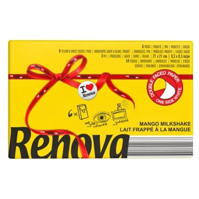 Abbildung von RENOVA Red Label MANGO Pocket Tissues 6 Packs Yellow