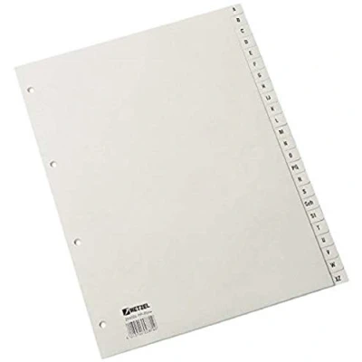 Abbildung von Rexel Ordnerregister A Z Register aus PP für A4, 226 x 297 mm, 1 Stück, grau