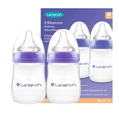 Abbildung von Lansinoh NaturalWave Babyflessen 160 ml 2st