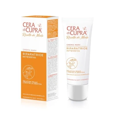 Abbildung von Cera di Cupra, Reparierende Handcreme, entwickelt für trockene und rissige Hände, lindert Irritationen Rötungen, Made in Italy, Dermatologisch Getestet, Tube 75 ml
