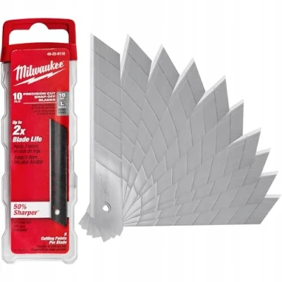 Abbildung von Milwaukee Ersatzklingen 18 mm für Cuttermesser 10Stück