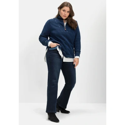 Abbildung von Sheego Jeans Bootcut, Damen, Größe: 40, Dark blue used denim