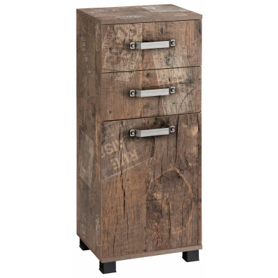 Abbildung von Schildmeyer Unterschrank &quot;Milan&quot;, Breite 40,5 cm, mit 1 Tür, 2 Schubladen &amp; Metallgriffen