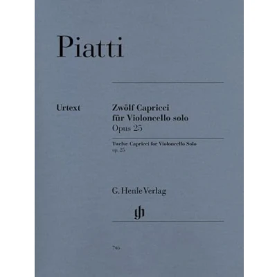 Abbildung von 12 Capricci op. 25 für Violoncello solo: Instrumentation: solo (G. Henle Urtext Ausgabe)