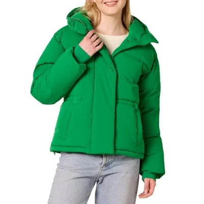 Abbildung von Amazon Essentials Damen Kurze, taillierte Daunenjacke (in Übergröße erhältlich), Grün, M