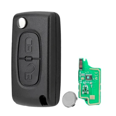 Abbildung von 433 MHz 2 Tasten Flip Autoschlüssel für Citroen C2 C3 C4 Dispatch Berlingo Grand Picasso Peugeot Expert Partner 206 207 208 307 308 407 3008 5008 Fernbedienung Schlüssel ID46 Chip HU83 Blade CE0536