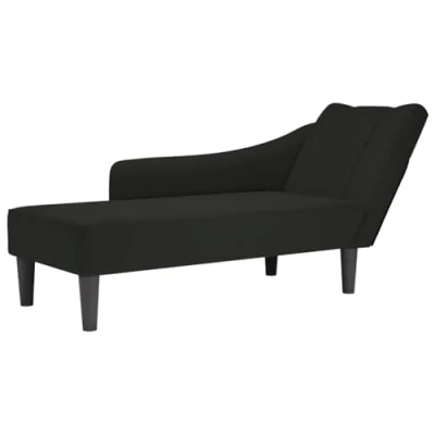 Abbildung von vidaXL Chaiselongue mit Rechter Armlehne Schwarz Samt