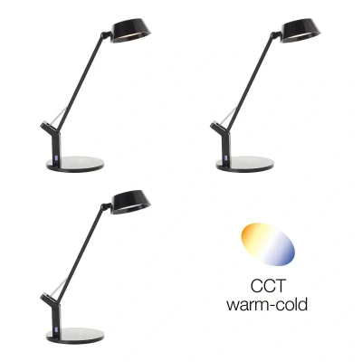 Abbildung von Brilliant Tischleuchte Kaila, LED wechselbar, Tageslichtweiß, Tischlampe mit Induktionsladeschale schwarz