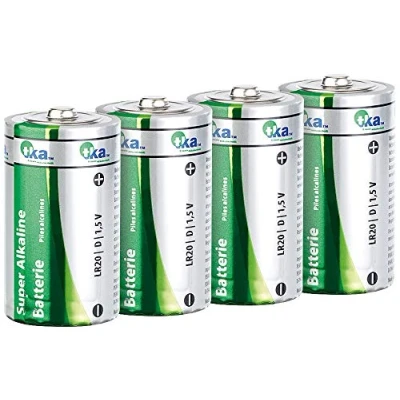 Abbildung von tka Köbele Akkutechnik Monozelle: Sparpack Alkaline Batterien Mono 1,5V Typ D im 4er Pack (LR20 Batterien, Große Taschenlampe)