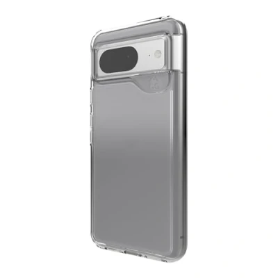 Abbildung von ZAGG Crystal Palace Schutzhülle für Google Pixel 8, transparente Oberfläche mit verbessertem Graphen Aufprallschutz, umweltfreundlich 78% recyceltem Inhalt, kabelloses Laden, kompatible