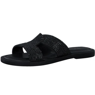Abbildung von Tamaris Pantolette flach, Damen, Größe: 36, Black glam Schuhe
