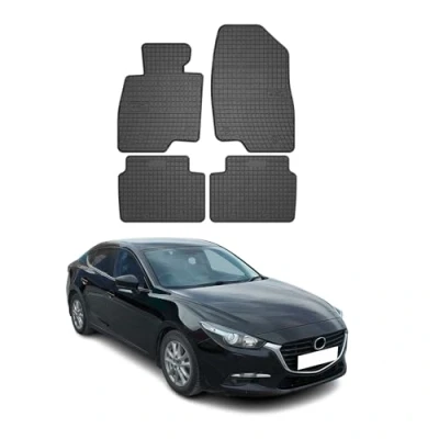 Abbildung von OMAC Gummi Fußmatten kompatibel mit Mazda 3 2013 2018 Automatten Schwarz 4tlg