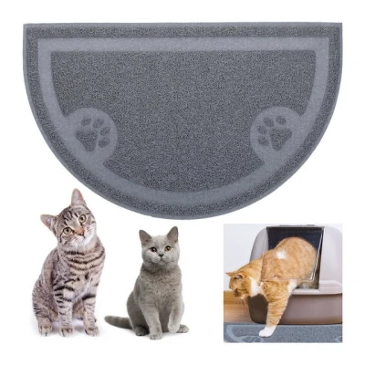 Abbildung von relaxdays Futternapf Katzenklo Matte, Grau