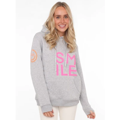 Abbildung von Zwillingsherz Alissa Kapuzenpullover, Damen, Größe: S/M, Hellgrau