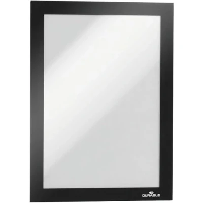 Abbildung von Durable Info Rahmen Duraframe (A5, selbstklebend mit Magnetverschluss) 2 Stück, schwarz, 487101