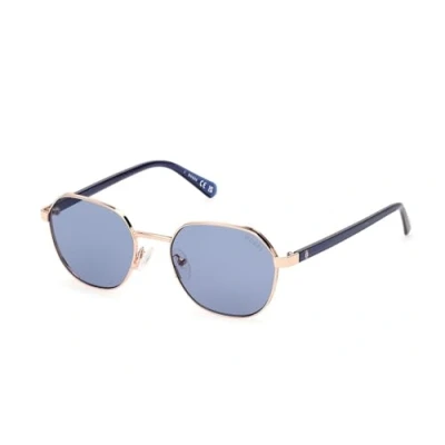 Abbildung von Guess Herren GU00116 28V Gläser SONNENBRILLEN Metall Gold Blau Rund Normal