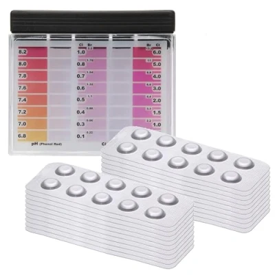 Abbildung von POWERHAUS24 Premium Rapid Tester mit 200 Testtabletten, 100x freies Chlor/Brom und pH, detaillierte Farbskala, bis zu 16 Farbabstufungen, Reagenzien Made in Germany
