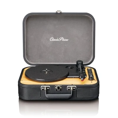 Abbildung von Lenco TT 116 Koffer Plattenspieler Retro Stil mit Bluetooth und USB (Bluetooth)