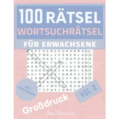 Abbildung von Wortsuchrätsel Großdruck: Rätselbuch Rätselheft für Senioren und Erwachsene mit 100 Buchstabenpuzzles Wörtersuche Wortsuche Rätsel Worträtsel Suchen Vol 2