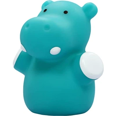 Abbildung von Reer lumilu Mini Zoo Hippo, süßes Nilpferd Nachtlicht, tolles Taufgeschenk, Geburtstags Geschenk für Jungen und Mädchen 52353 blau
