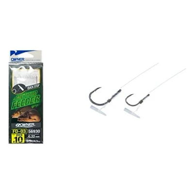 Abbildung von Owner 56930 FD03 QuickSt Feeder Vorfachhaken #10 0.20mm (6 Stück) (10cm) Friedfisch Vorfächer