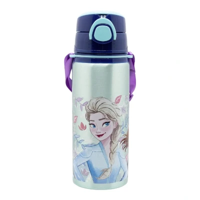 Abbildung von Disney Frozen Trinkflasche Aluminium 730 ml mit Strohhalm &amp; Tragegurt