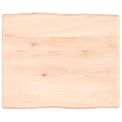 Abbildung von vidaXL Tischplatte, Holzplatte für Tisch Esstisch Couchtisch, Massivholzplatte Handgefertigt mit Baumkante, Ersatztischplatte, 60x50x(2 4) cm Massivholz Unbehandelt