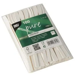 Abbildung von PAPSTAR Rührstäbchen aus Papier &quot;pure&quot;, 14cm weiß, 100 Stück, von FROG.coffee