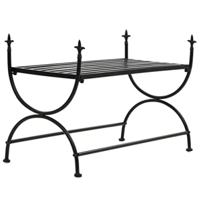 Abbildung von vidaXL Bank Vintage Metall Schwarz Metallbank Sitzbank Flurbank Wohnzimmer