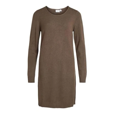Abbildung von VILA Viril LS NOOS Strickkleid, Damen, Größe: XS, Dark melange