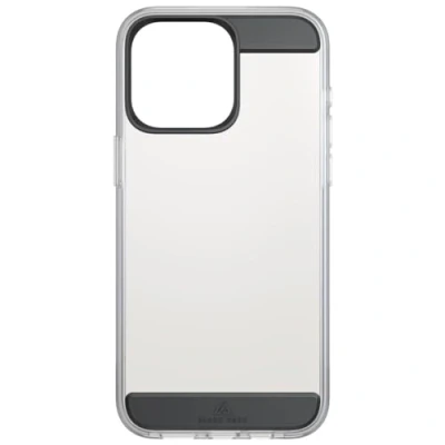 Abbildung von Black Rock Hülle für iPhone 15 Pro Max (slim, TPU, TPU Polster, robust, stoßdämpfend, antibakteriell, durchsichtig, transparent, Cover, Handyhülle Max, Case, Handycase) schwarz