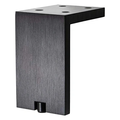 Abbildung von Gedotec Kommoden Fuß höhen verstellbar Möbelfuß schwarz matt Schrankfuß Vintage eckig Fonda Höhe 100 mm Tragkraft kg 1 Stück Design Sockelfuß Aluminium für Couch Sofa Bett UVM.